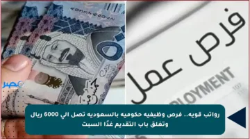 رواتب قوية.. فرص وظيفية حكومية بالسعودية تصل إلى 6000 ريال وتغلق باب التقديم غدًا السبت